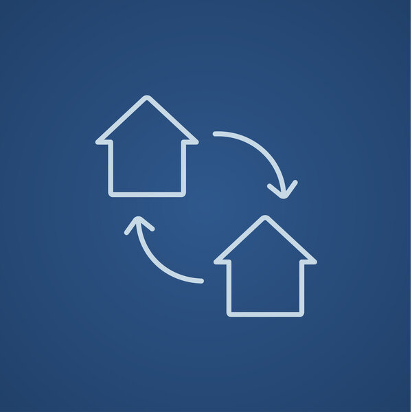 House exchange line icon.