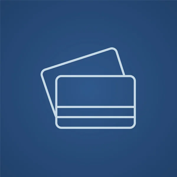 Icône de ligne cartes de crédit . — Image vectorielle