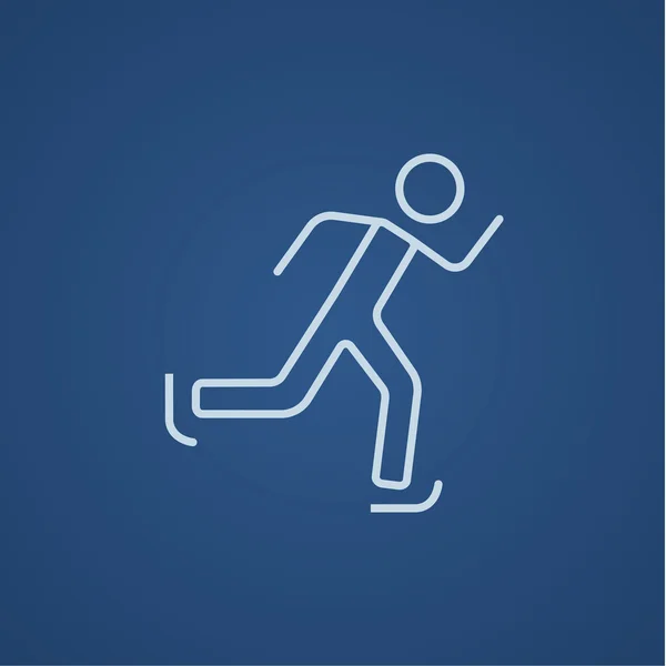 Icono de línea de patinaje rápido . — Vector de stock