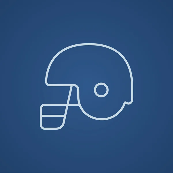 Hockey helm lijn pictogram. — Stockvector