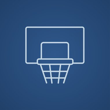 Basketbol potası çizgisi simgesi.