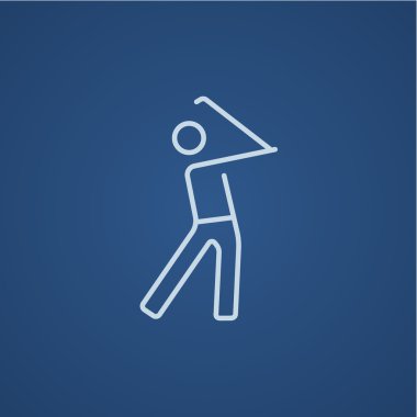 Golfçü satırı simgesi.