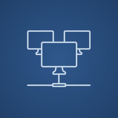 Bilgisayar ağ satırı simgesi.