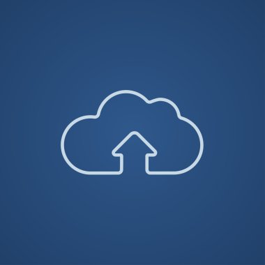 Satırı simgesi yukarı ok ile bulut.