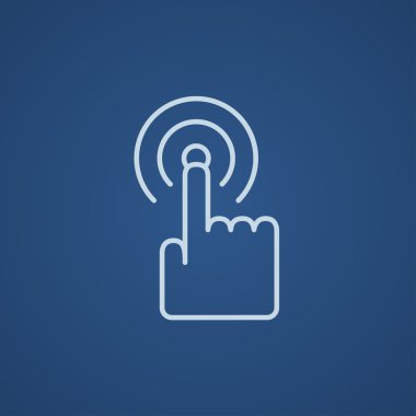 Touch screen gesture line icon.