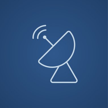 Radar uydu çanağı satırı simgesi.