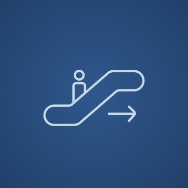 Yol açın, uçak satırı simgesi.