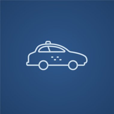 Taksi otomobili simgesi.