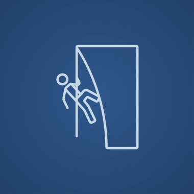 Kaya tırmanışçısı satırı simgesi.