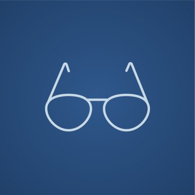 Gözlük çizgisi simgesi.