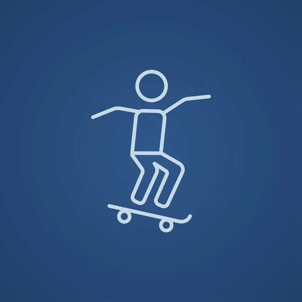 Man rider på skateboard ikon. — Stock vektor