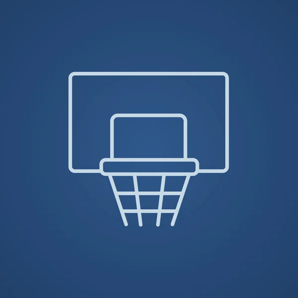 Basketball hoop line icon. — Stock Vector