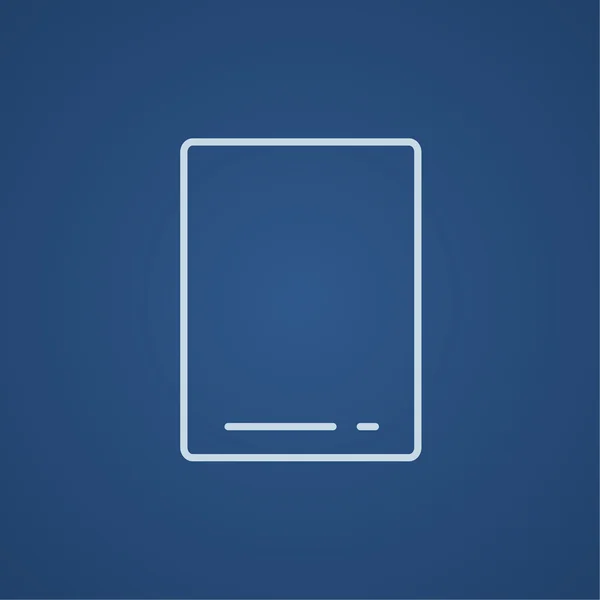 Touch-pictogram in de lijn scherm Tablet PC. — Stockvector