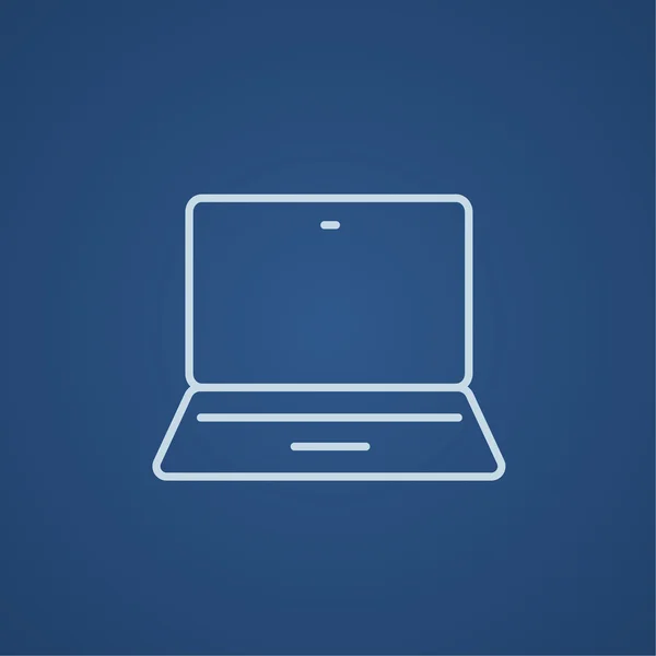 Laptop-Zeilensymbol. — Stockvektor