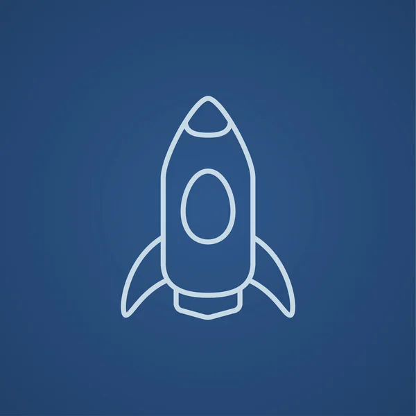 Icono de Rocket Line . — Vector de stock