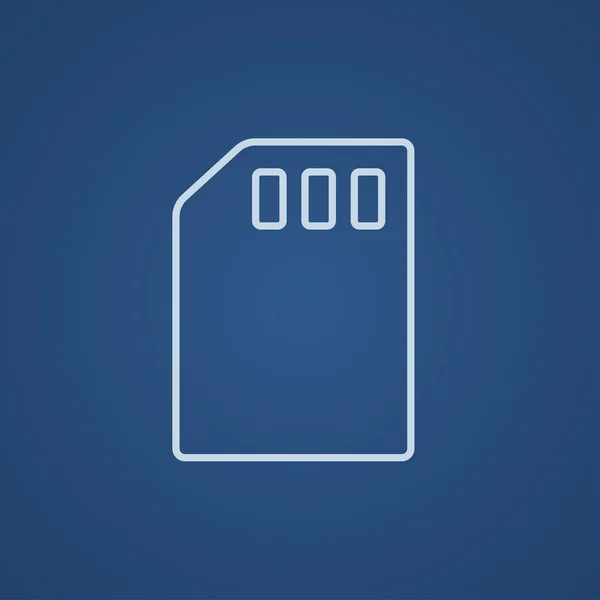 Icono de línea de tarjeta SIM . — Archivo Imágenes Vectoriales