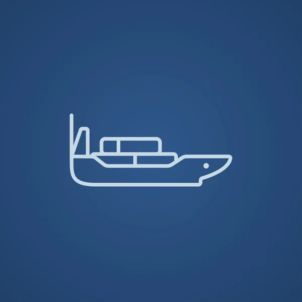 Lading containerschip lijn pictogram. — Stockvector