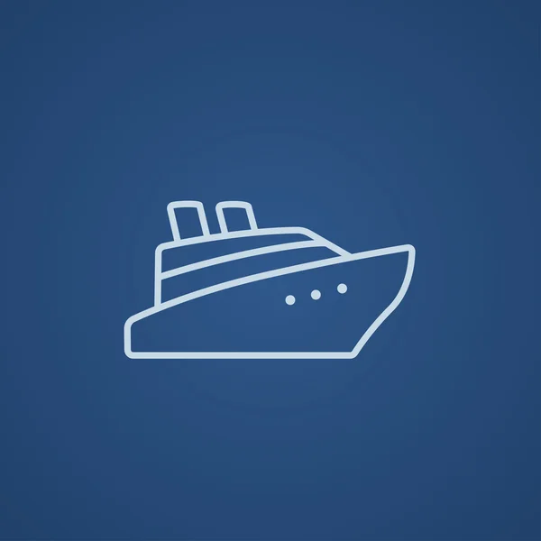 Pictogram van de cruiseschip. — Stockvector