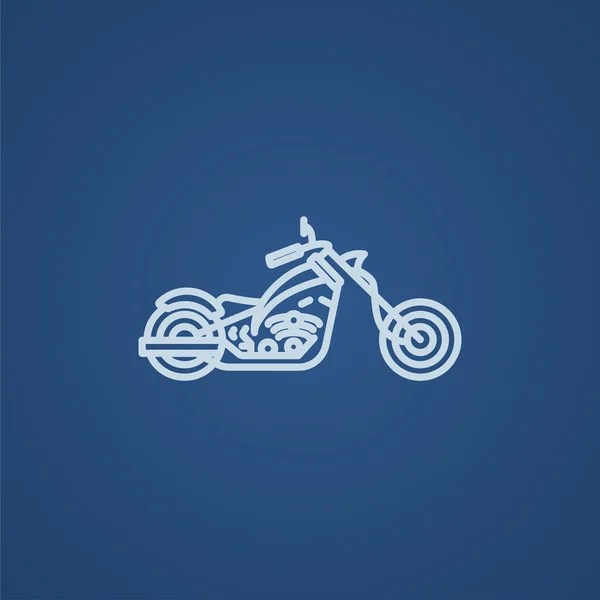 Motorcycle line icon. — Stock Vector