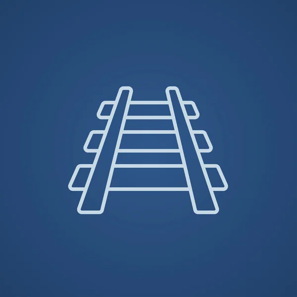 Icona della linea ferroviaria . — Vettoriale Stock
