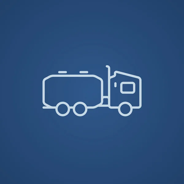 Truck liquid cargo line icon. — Stock Vector