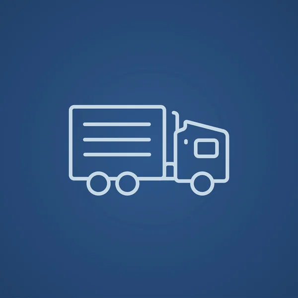 Levering truck lijn pictogram. — Stockvector