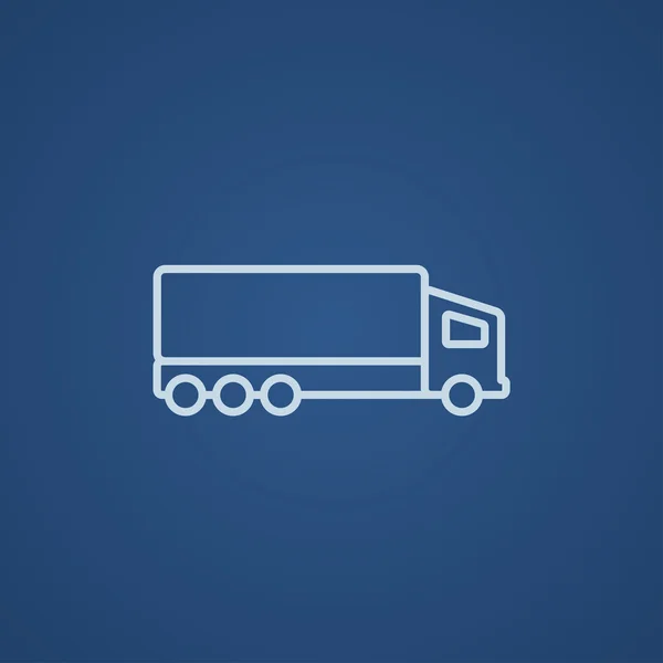 Levering truck lijn pictogram. — Stockvector