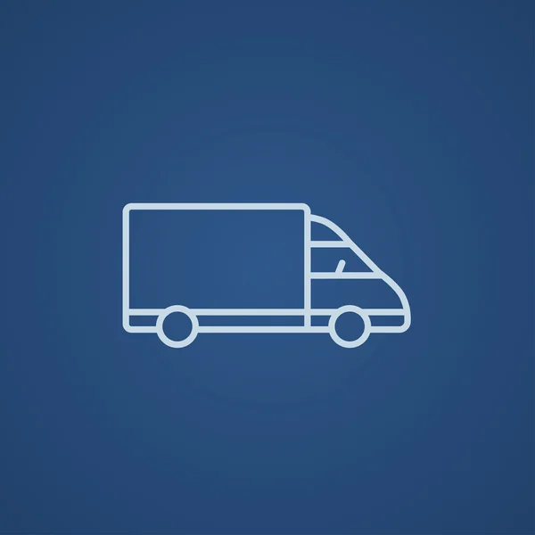 Delivery truck line icon. — Stock Vector