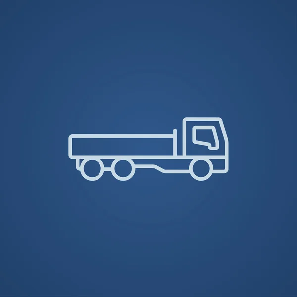 Dump truck lijn pictogram. — Stockvector