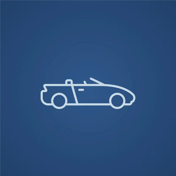 Icono de línea de coche convertible . — Vector de stock