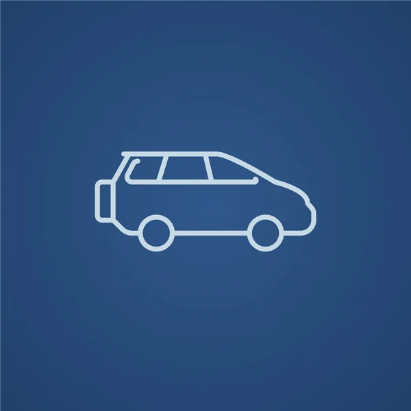 Icône ligne Minivan . — Image vectorielle