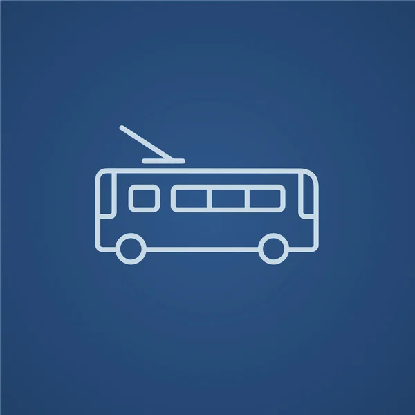 Trådbuss linje-ikonen. — Stock vektor