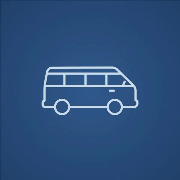 Minibus lijn pictogram. — Stockvector