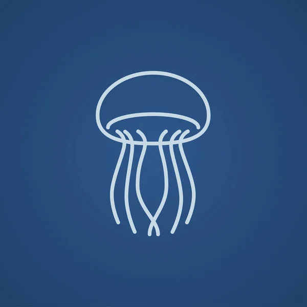 Icono de línea de medusas. — Archivo Imágenes Vectoriales
