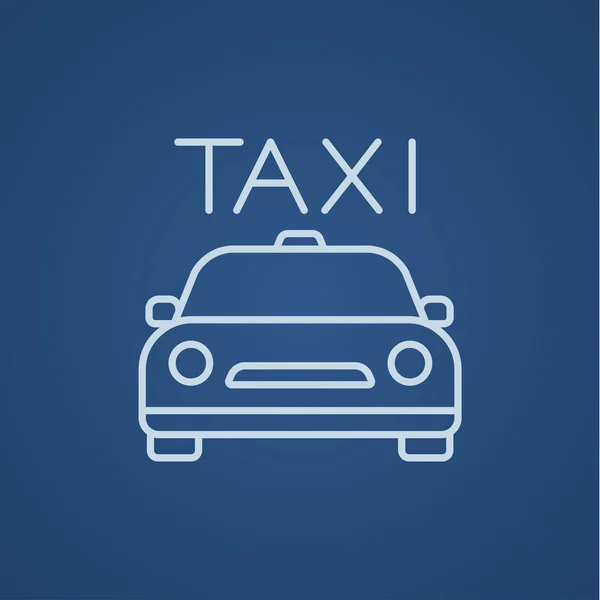 Icona della linea di taxi . — Vettoriale Stock