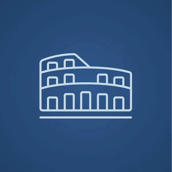 Colosseum lijn pictogram. — Stockvector