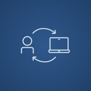 Çevrimiçi eğitim hattı simgesi.