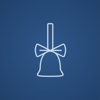 Okul zili ile şerit satırı simgesi.