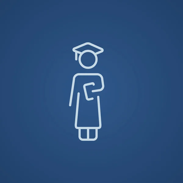 Icône de ligne diplômée . — Image vectorielle