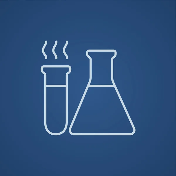 Laboratory equipment line icon. — Stock Vector