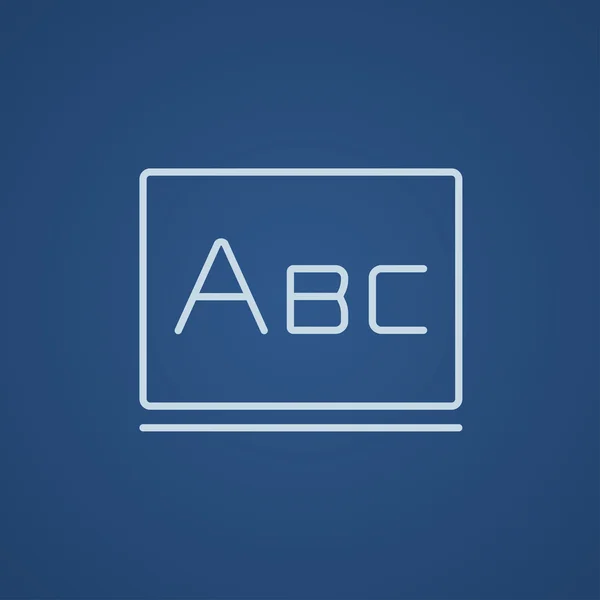 黒板行アイコンを文字の abc. — ストックベクタ