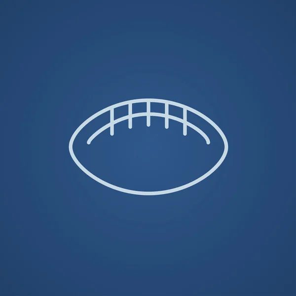 Rugby football bal lijn pictogram. — Stockvector