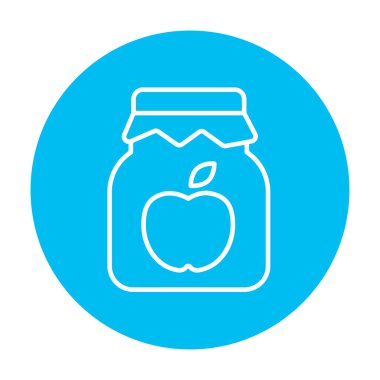 Elma reçel kavanoz satırı simgesi.