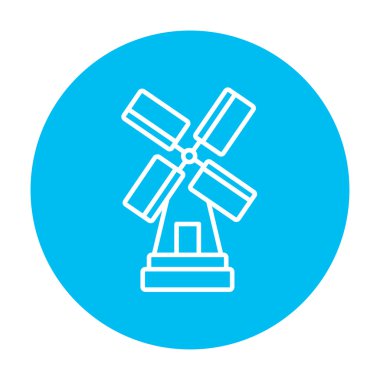 Yel değirmeni çizgisi simgesi.