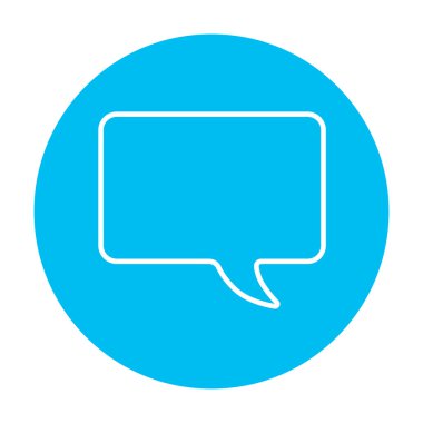 Empty speech square line icon.