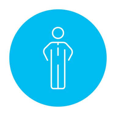 İş adamı ayakta satırı simgesi.