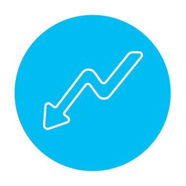 Arrow downward line icon.