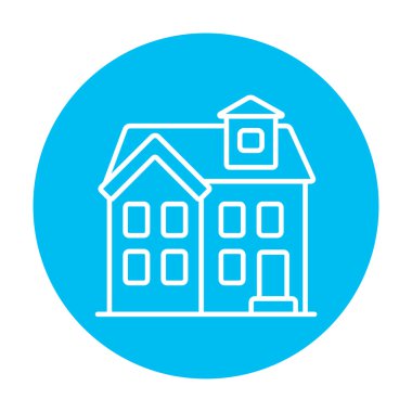 İki katlı müstakil ev satırı simgesi.