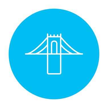 Köprü çizgi simgesi.