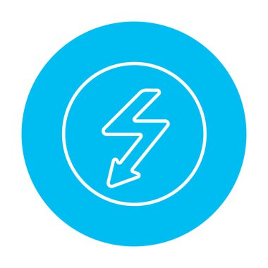 Yıldırım ok aşağı satırı simgesi.